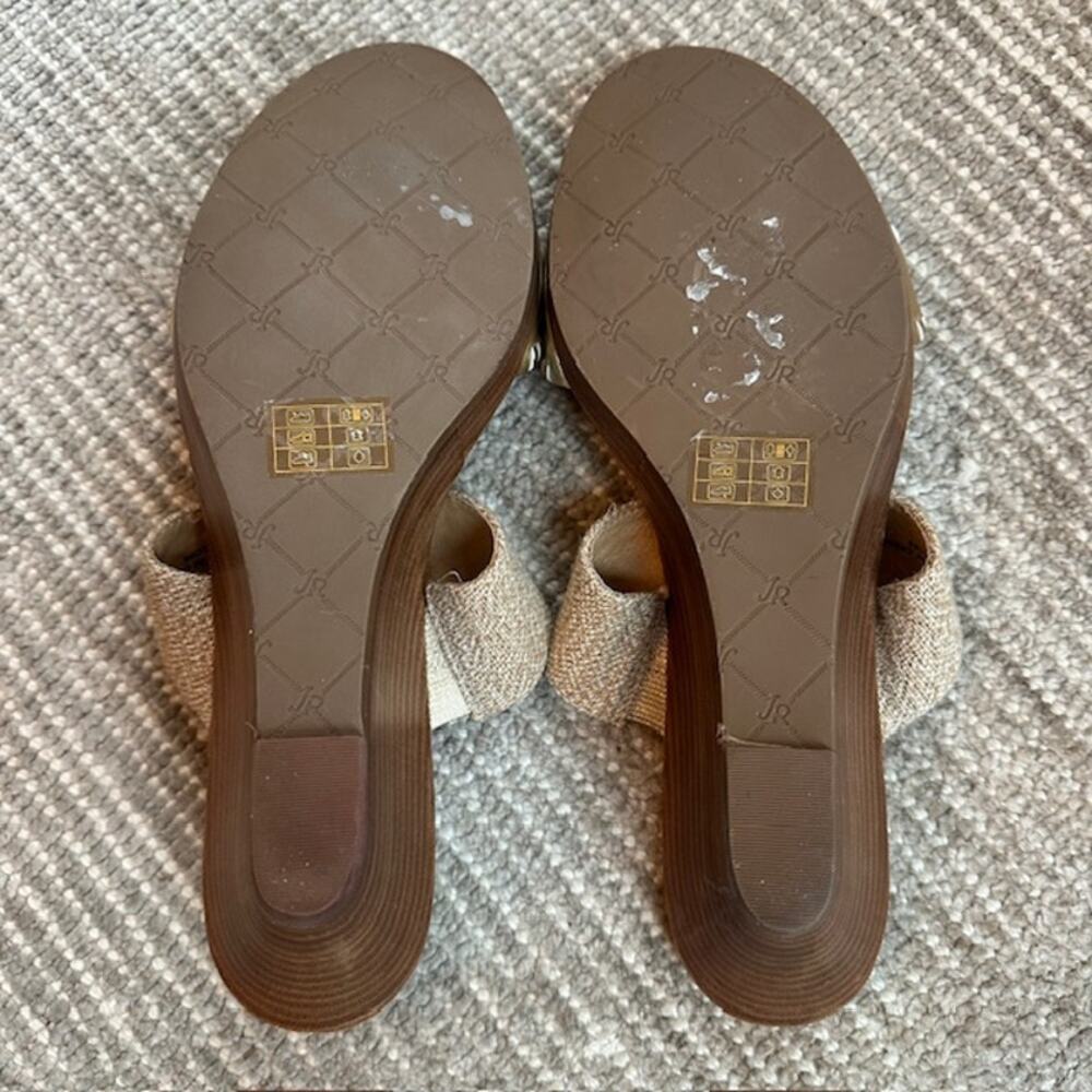 Jack Rogers Womens Nora Wedge Sandal Metallic Gold Size: 10M - Picture 8 of 12